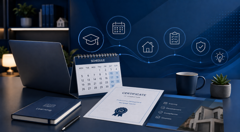 Connect Network scheduled academy training dates with professional development, compliance and mortgage adviser learning materials.