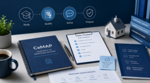 Becoming a mortgage adviser through CeMAP study, qualification, compliance and mortgage advice training.