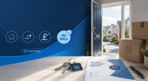 No ERCs When Moving Home with house keys, moving boxes and flexible mortgage options.