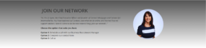 Join Our Network section featuring Liz Syms from Connect Mortgages with adviser recruitment options for joining Connect Network
