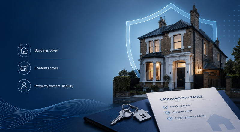 Landlord Insurance Checks for buildings, contents and property owners’ liability cover.
