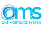 OMS One Mortgage System logo with the letters “oms” in blue, accompanied by circular graphic elements and the text “ONE MORTGAGE SYSTEM” beneath.